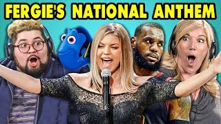 ADULTS REACT TO FERGIE'S NATIONAL ANTHEM (Memes and Performance!)