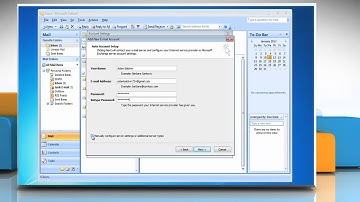 How to create new email account in Microsoft® Outlook 2007 on Windows® 7