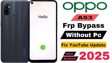 Oppo A53 Frp Bypass | Without Pc | Google Account Lock Unlock - New Method 2025