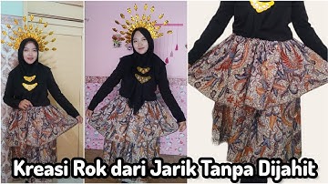 Thumbnail of CREATIVE Ruffled Skirt Made of Jarik Cloth Without Sewing