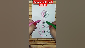 Drawing with both hands #unique #ambidextrous