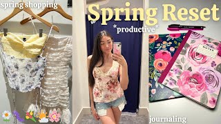 Spring Reset 🌸 cleaning, journaling, & spring shopping