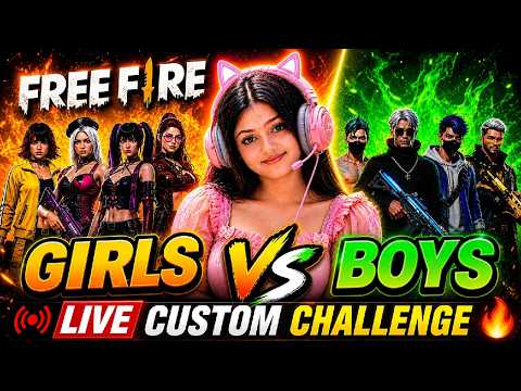 🎀 GIRLS SQUAD 😈🔥 VS 💀 BOYS SQUAD | KISKI HOGI JEET? 🏆😱 | CRAZY CUSTOM CHALLENGE | FREE FIRE 🔥