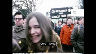 1967 UK Anti Vietnam Peace Protest, CND March, HD