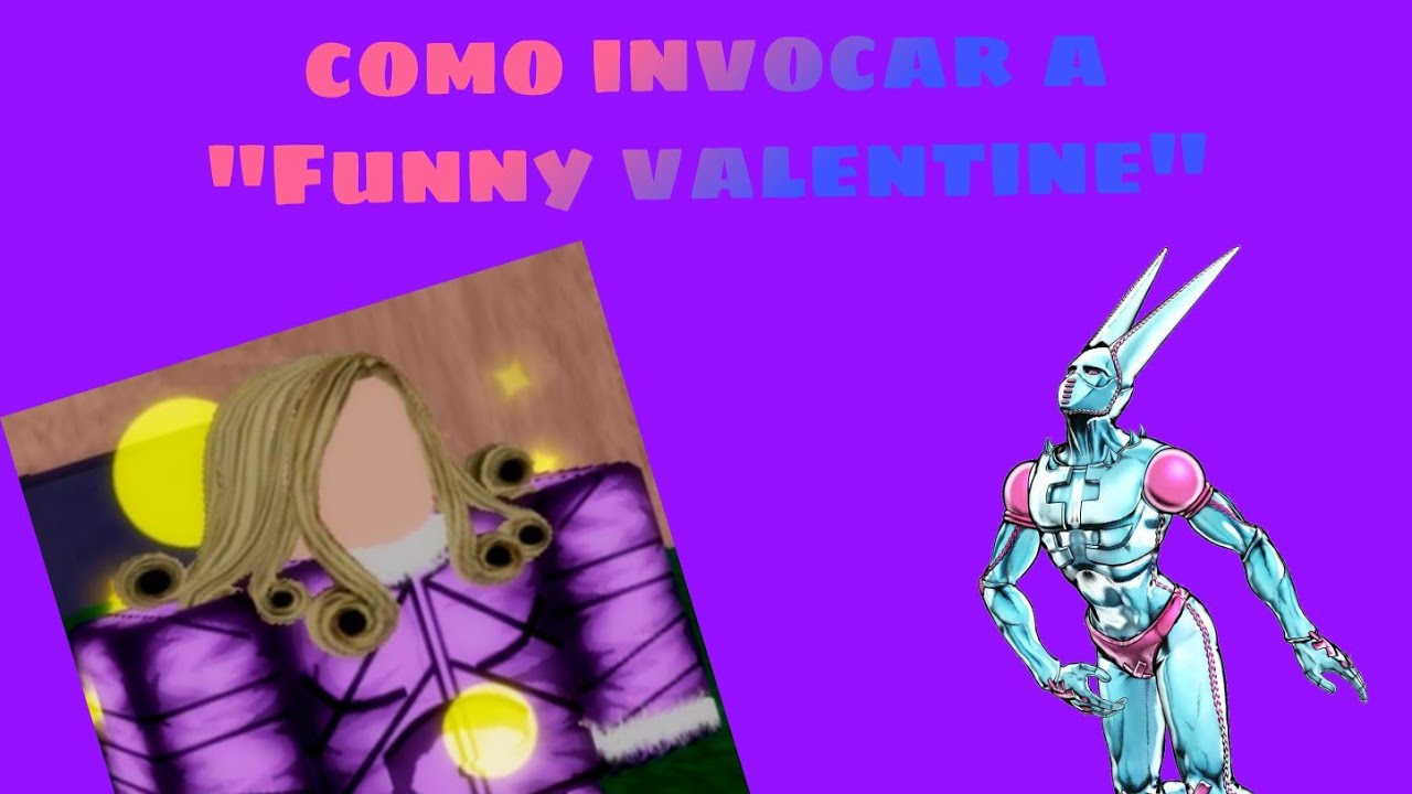 Como invocar a Funny valentine en jojo bloxRoblox YouTube