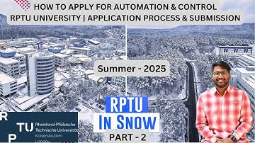 How to Apply for Automation & Control | RPTU University | Part 2 | Application Process & Submission