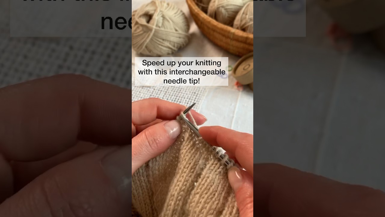 How do I knit faster in the round? Right needle 4mm. Left 3.5mm for easy slipping of stitches.
