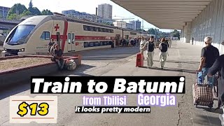 Tbilisi Batumi train ($13). Thrifty backpacking
