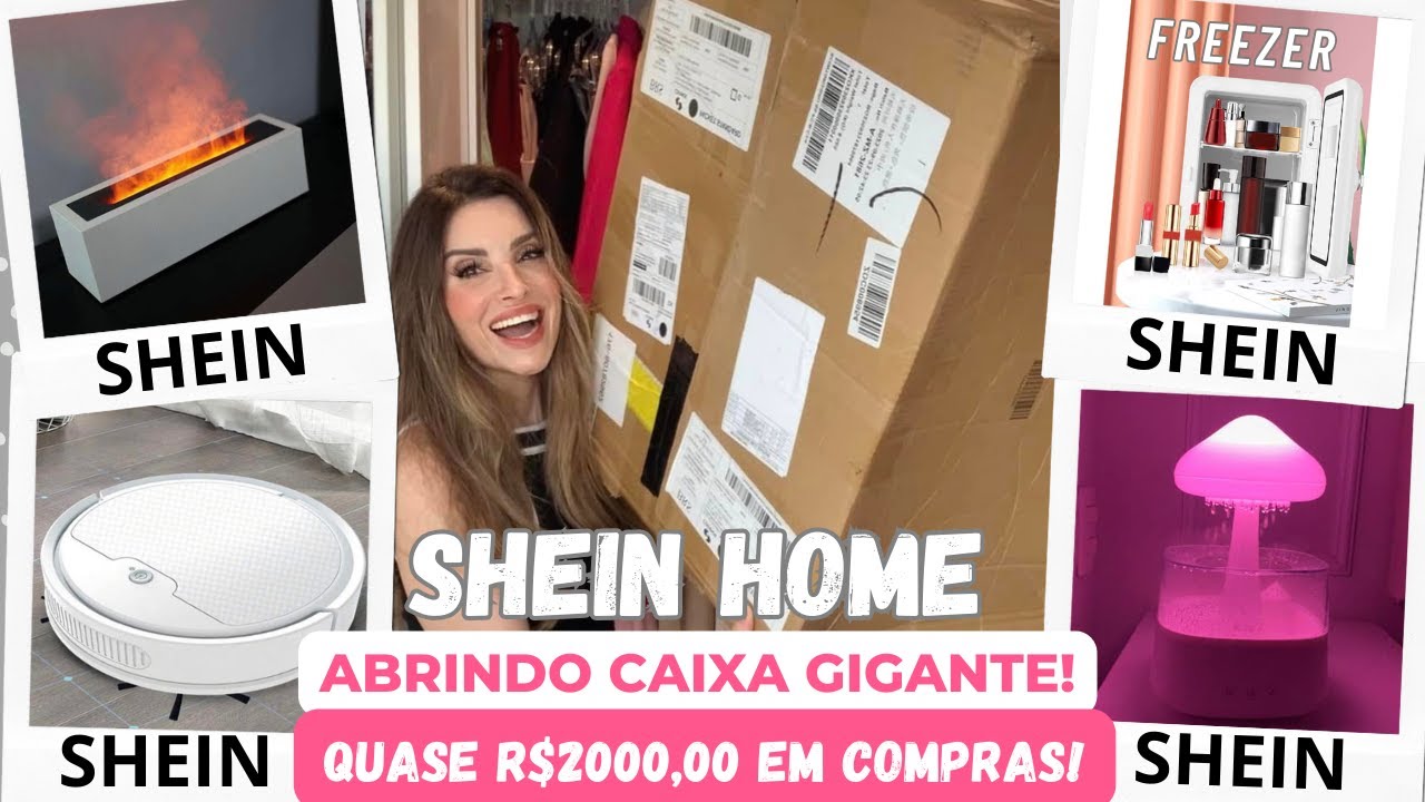 SHEIN HOME: abrindo caixa gigante de comprinhas SHEIN para o lar incluindo eletrodomésticos e decor.
