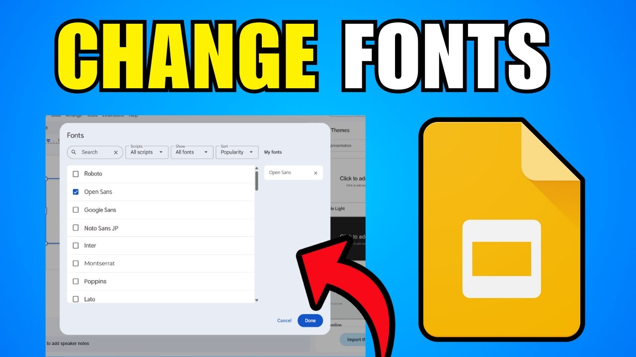 How To Change Fonts In Google Slides (2026) (Step By Step Guide) - YouTube