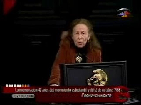 Rosario Ibarra, PT en su intervencin sobre el 68 .