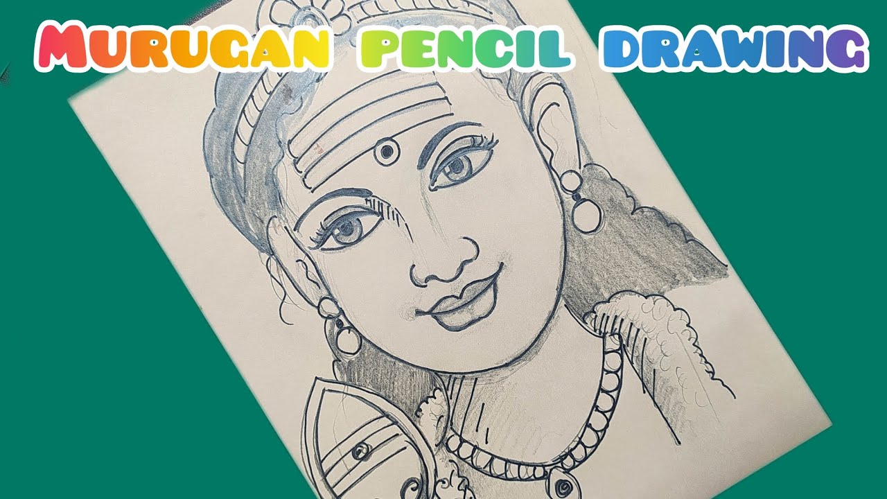 முருகன்  pencil drawing for beginners.. step by step...