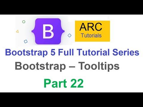Bootstrap 5 Tutorial For Beginners #22 - Bootstrap Tooltips Tutorial