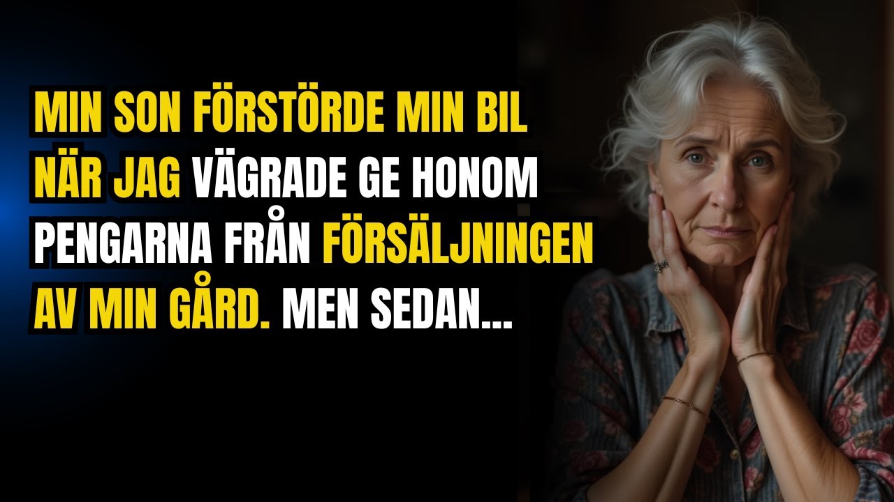 Min son förstörde min bil när jag vägrade ge honom pengarna från försäljningen av min gård  Men seda