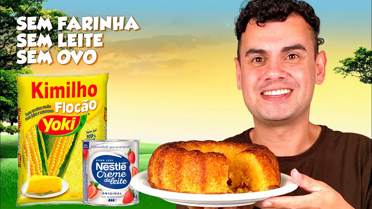 ✅ (DELICIOSO) BOLO DE FLOCÃO DE MILHO - Fubá online