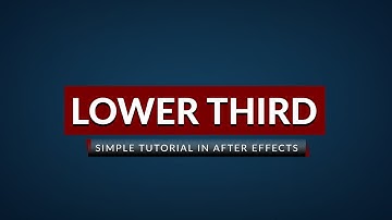 How to Create an Easy Lower Third in After Effects CC 2020
