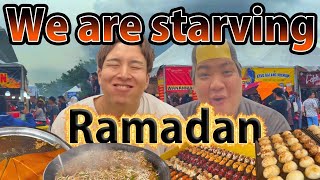 Two Japanese experienced Ramadan for a week and it was very hard./bazaar/fasting/Putrajaya/Jepun