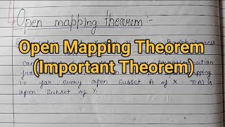 Open Mapping Theorem Proof ||Complete concept and theorem || Net Worth