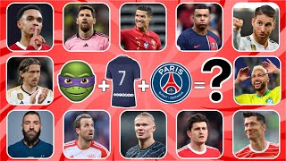 Guess the SONG, EMOJI, JERSEY, and Club of football players,Ronaldo, Messi| Football Quiz ⚽