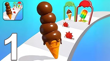 Stacky Ice Cream Runner - Gameplay Walkthrough Part 1 (Android, iOS)