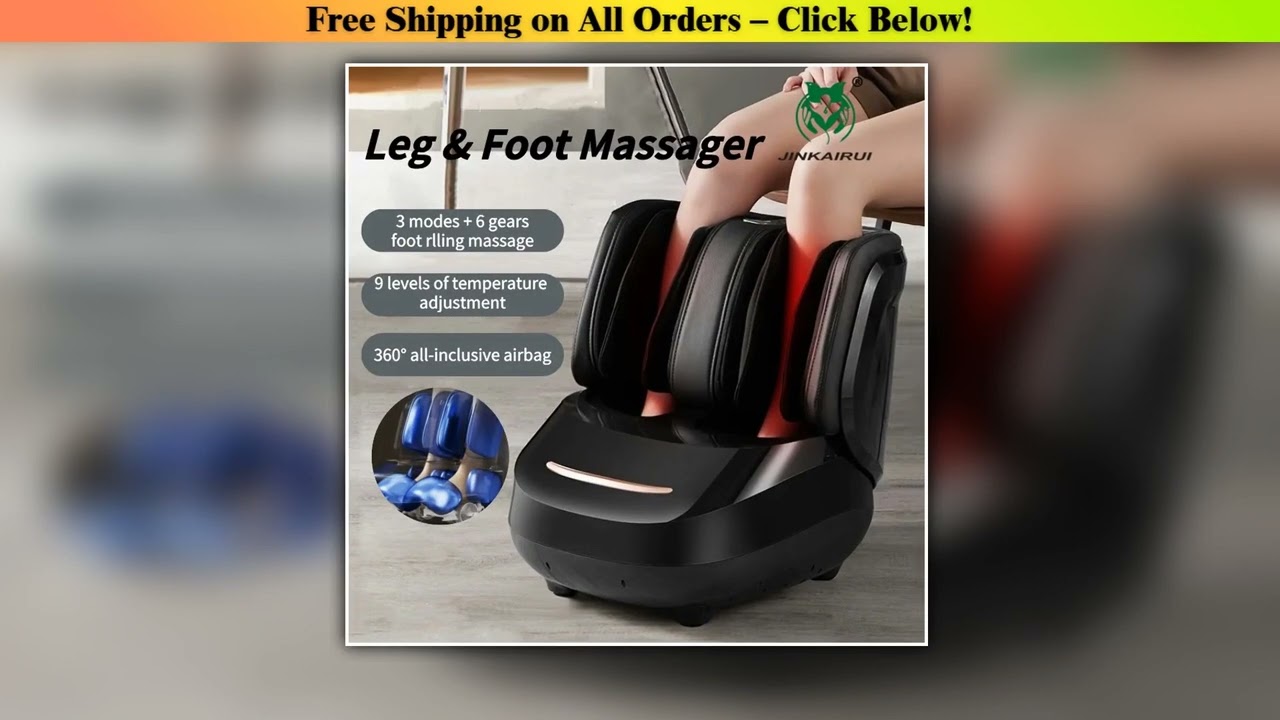 JinKaiRui Electric Roller Foot Massager With Heating Kneading Leg Calf Massage Airbag Wrapped