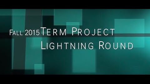 CMU 15-112-F15 TP Showcase Lightning Round Video