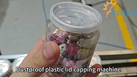 Chocolate beans plastic jar plastic caps snap on capper, Dustproof plastic lid press capping machine