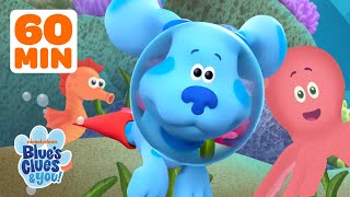 Blue Dives Into Underwater Adventures!  w/ Josh | 60 Minute Compilation | Blue's Clues & You!