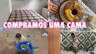 COMPRAMOS UMA CAMA 🛌 | FIZ BOLO MESCLADO | FRANCISCO ESTAVA DOENTE ( PÉ, MÃO BOCA )🥺