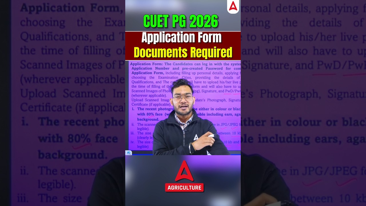 CUET PG 2026 Application Form Documents Required 