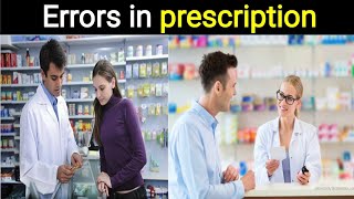 Errors in prescription (PH-1)/ PCI Syllabus
