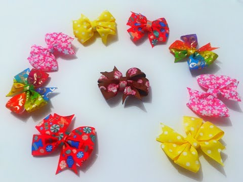 Бантики по шаблону. Бантики для самых маленьких. / Bows Pattern. Bows For The Little Ones.