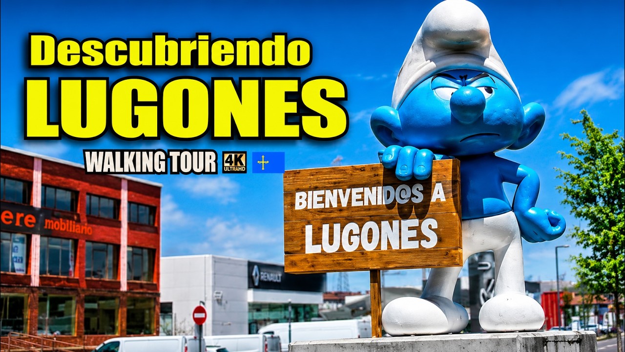 El Enorme Pitufo de LUGONES y mucho más... ¡Acompáñame! 🔵🚶♂️ #asturias