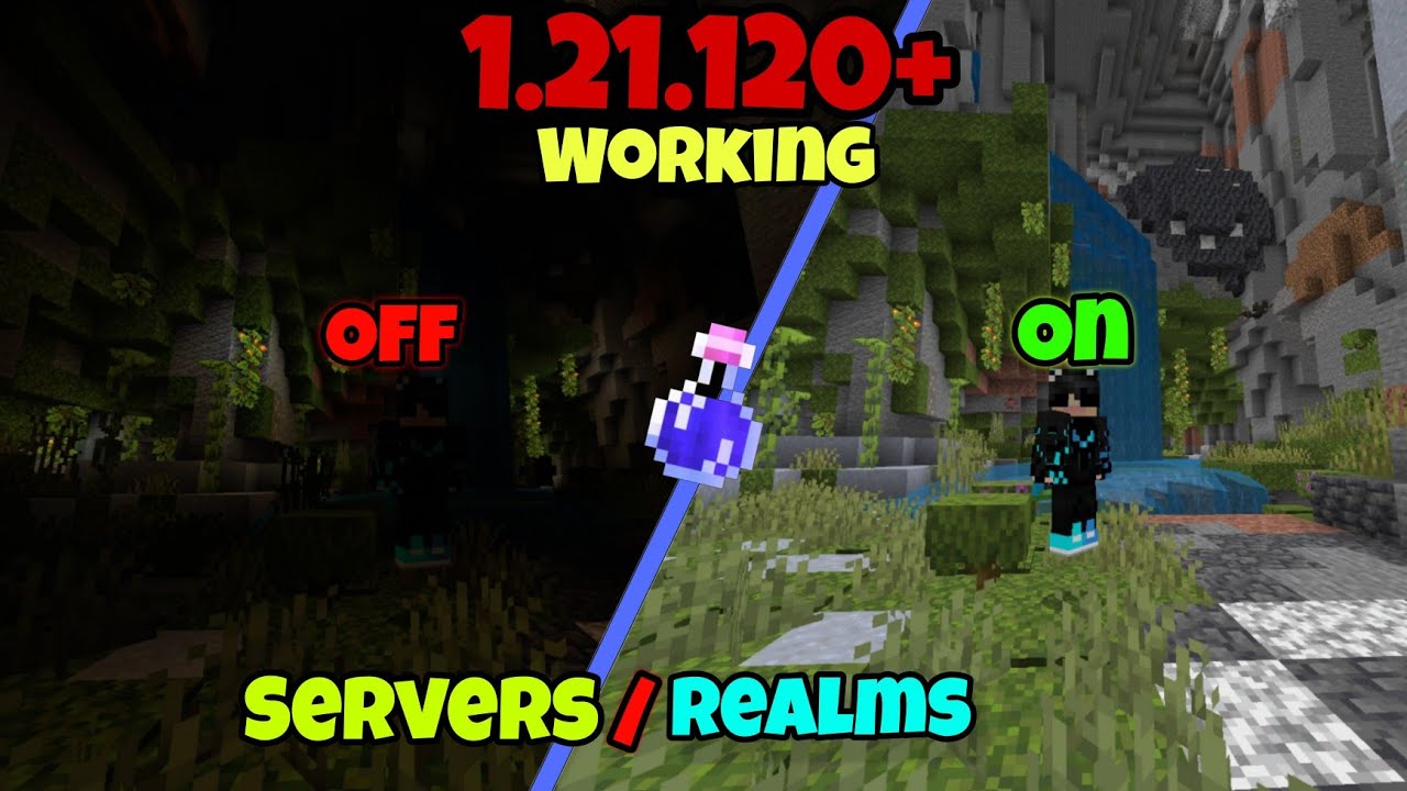 How to Activate Night Vision in Servers / Realms | Minecraft 1.21.120 🔥 ...