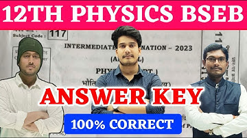 12th Physics Answer Key 2023 | Physics Class 12 Objective Answer Solution 2023 | Education Baba