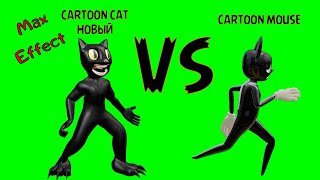 2 футажа Cartoon Mouse и Cartoon Cat новый на зеленом фоне.