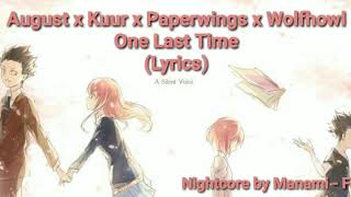 [Nightcore] One Last Time (Lyrics)