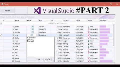 Visual Studio 2015 - Membuat Database & Grid Canggih (Part 2)