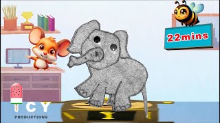 Hickory Dickory Dock Elephant, Mouse and friends 22mins of fun | Little ICY Productions