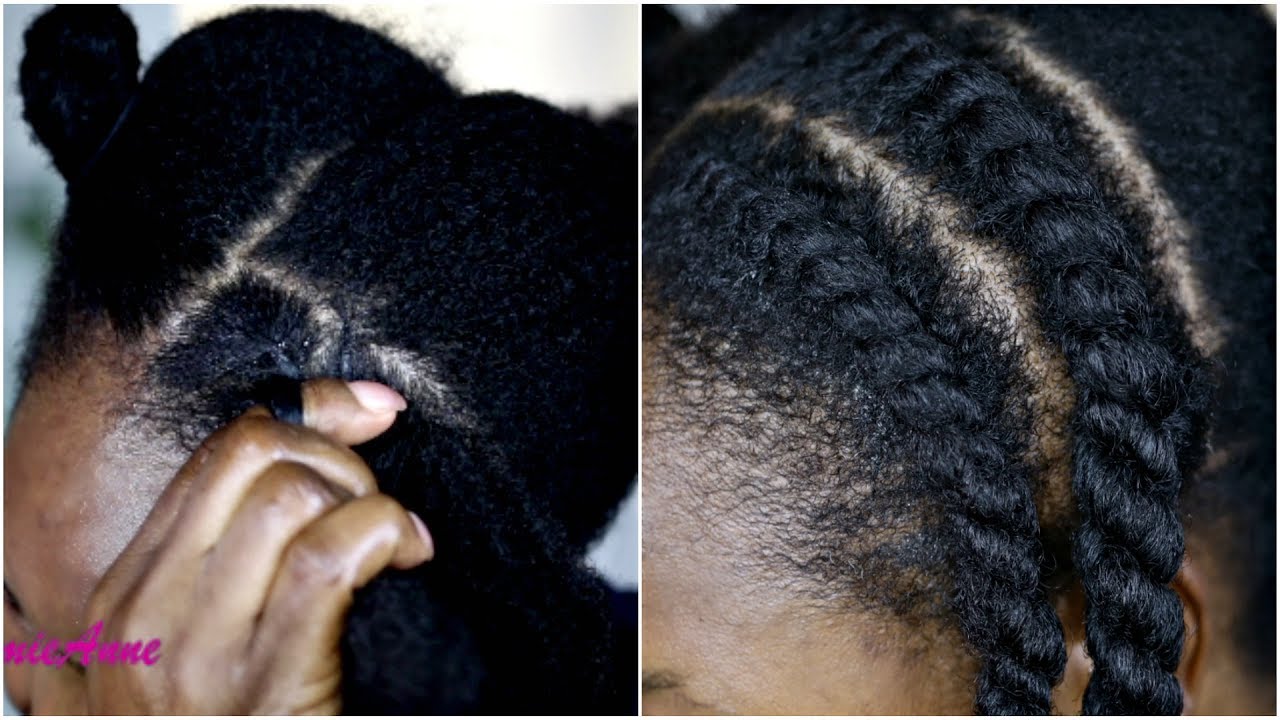 How To Flat Twist Natural Hair Flat Twist Tutorial 4c Hair