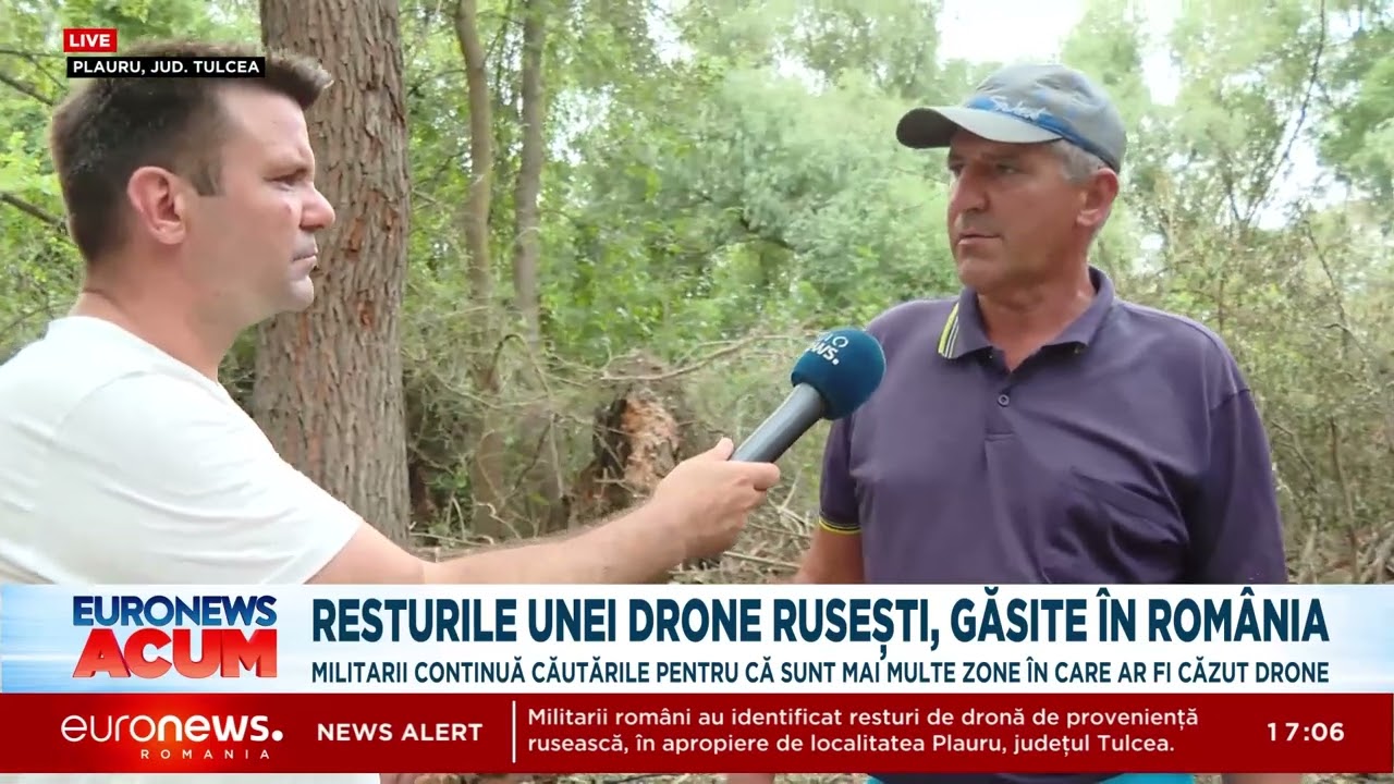 Resturile unei drone rusești, găsite în România. Mărturiile unui localnic: ”A fost ceva îngrozitor”