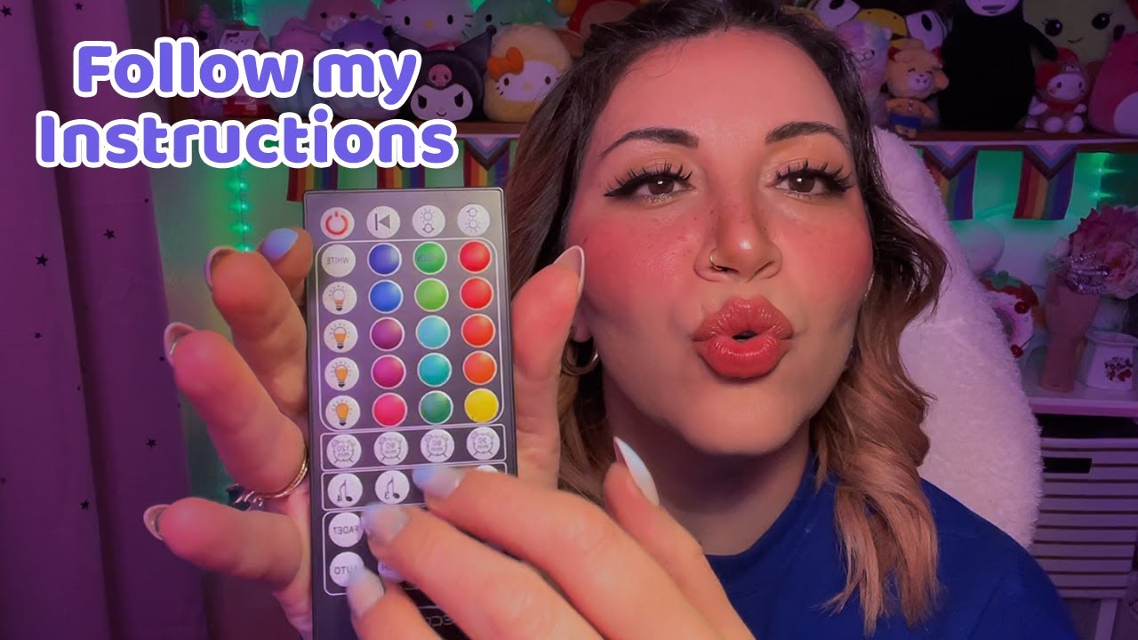 ASMR - Follow My Instructions But With Eyes Closed Halfway - YouTube