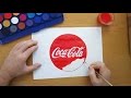 How to draw a Coca Cola logo - Logo drawing