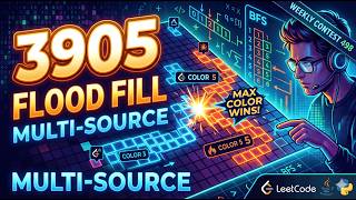 LeetCode 3905: Multi Source Flood Fill | Multi-Source BFS | Weekly Contest 498