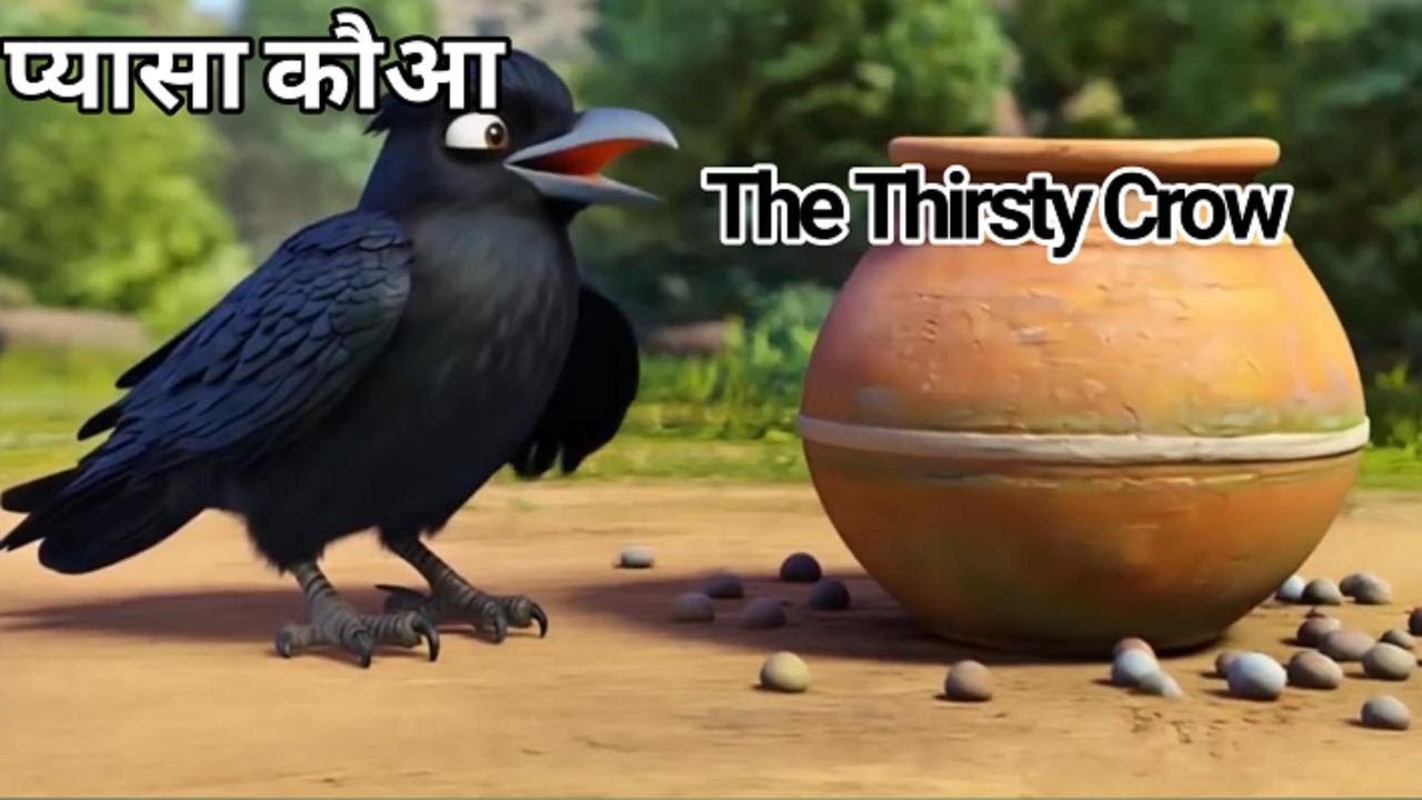 प्यासा कौआ Story in Hindi |  The Thirsty Crow