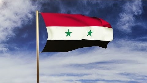 4K Syria flag waving in the wind. Green screen, alpha matte. Loopable animation Stock video