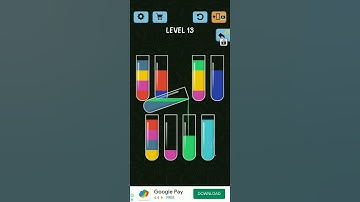 Water color sort level #13 | android games 2021| android gamer #shorts #gameplay #trickymindgames