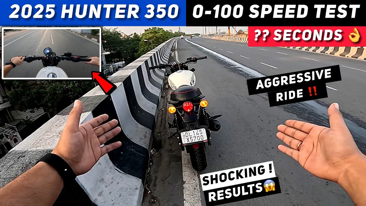 2025 Royal Enfield HUNTER 350 Speed Test 0-100 | यह उम्मीद नहीं थी👎 Hunter 350 Top Speed - Shocking!