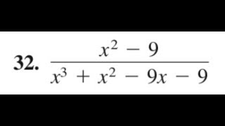 Simplify the rational function (x^2 - 9) / (x^3 + x^2 - 9x - 9)