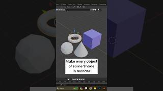 Same shade of every object 💜#tutorial #blender3d #shorts